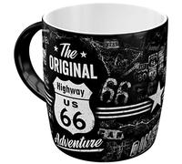 Nostalgic-Art Taza de café Retro Highway The Original Adventure - Idea de Regalo para los Fans de la Ruta 66, Cerámica, Diseño Vintage, 1 Unidad (Paquete de 1)