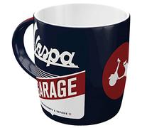Nostalgic-Art Taza de café retro, Vespa - Garage - Idea de regalo para los aficionados a las scooters, Diseño vintage, cerámica, 330 ml