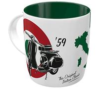 Nostalgic-Art Taza de café retro, Vespa - The Italian Classic - Idea de regalo para los aficionados a las scooters, Diseño vintage, cerámica, 330 ml