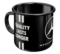 Nostalgic-Art Taza esmaltada retro, 360 ml, Daimler Truck - Drivers Only - Idea de regalo para fans de Daimler Truck, Official License Product (OLP), taza para camping, diseño vintage