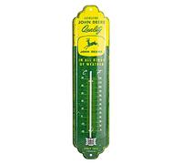 Nostalgic-Art Retro Thermometer John Deere - All Kinds of Weather - Idea de Regalo para Aficionados a los Tractores, De Metal, Diseño Vintage, 7 x 28 cm
