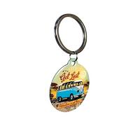 Nostalgic-Art VW Bulli-Let's Get Lost Llavero Redondo, Acero Inoxidable, Multicolor, 4 cm