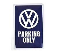 Nostalgic Art VW Parking Only Placa Decorativa, Metal, Azul, 20 x 30 cm