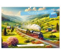 Nostalgiezüge (Wandkalender 2026 DIN A2 quer), CALVENDO Monatskalender: Einsteigen und entschleunigen, unsere Züge verbinden authentisches Reisegefühl ... für alle, die das Rattern der Räder lieben.