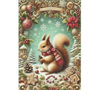 Nostalgisches Winter Notizbuch mit Eichhörnchen, A5 liniert, Retro Design für Weihnachten und Winterzeit: Nostalgisches Wintertagebuch mit liebevoll ... ideal für Notizen, Gedanken & Geschenkideen