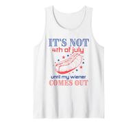 Not 4th of July Until My Wiener Comes Out - Funny Hotdog Tee Camiseta sin Mangas