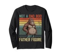 Not a Dad BOD Just a Father Figura Retro Bigfoot Vintage Manga Larga
