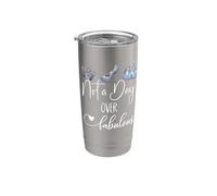 Not a Day Over Fabulous 40 & 60 50 Birthday Queen Women Blue Vaso térmico de acero inoxidable de doble pared