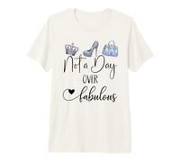 Not a Day Over Fabulous 50 & 60 40 Birthday Queen Women Blue Camiseta Premium