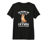 Not A Dog Mom Says Baby Shiba Inu Camiseta Premium