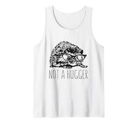 Not a Hugger Funny Erizo Antisocial Introvertido Tímido Animal Camiseta sin Mangas