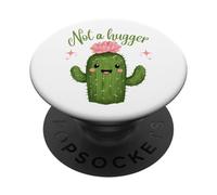 Not A Hugger Humor sarcástico Don't Touch Me Cute Cactus PopSockets PopGrip Adhesivo