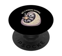 Not A Morning Mammal Sloth Bear Lazy Sloths PopSockets PopGrip Adhesivo