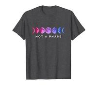 Not a Phase Luna LGBT Bisexual Camiseta, Hombre, Jaspeado Oscuro, L