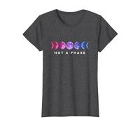 Not a Phase Luna LGBT Bisexual Camiseta, Mujer, Jaspeado Oscuro, L