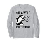 Not A Wolf Still Terrrifying Funny Bird Gráfico Humor Animal Manga Larga