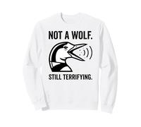 Not A Wolf Still Terrrifying Funny Bird Gráfico Humor Animal Sudadera