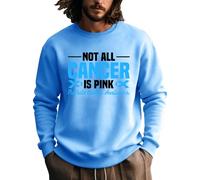 Not All Cancer Is Pink - Sudadera con diseño gráfico para hombre, Azul (carolina blue), M