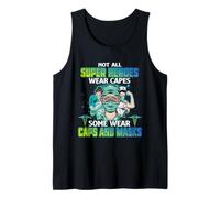 Not All Heroes Wear Capes Some Wear Caps and Mask Nurse Camiseta sin Mangas