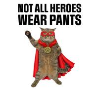 Not All Heroes Wear Pants: Funny Superhero Cat Composition Notebook | Cat Lover Notebook: Ruled Lined Journal for Feline Lovers | Lined Paper for School, College, Office and Work