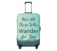 Not All Those Who Wander Are Lost1 - Fundas protectoras elásticas para equipaje de 18 a 32 pulgadas, Black, X-Large
