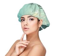 Not All Those Who Wander are Lost1 - Gorro de satén de seda para dormir, doble capa ajustable y elástico para el cabello, gorro de noche para mujer, cabello rizado, color negro