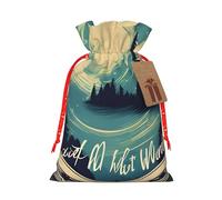 Not All Who Wander Are Lost 1 - Bolsa de regalo ecológica con cordón, bolsas de regalo para vacaciones, regalos de fiesta, bolsas de regalo