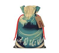 Not All Who Wander Are Lost 1 estampado con cordón para regalo, bolsas de temporada, celebraciones, embalaje de regalo ecológico