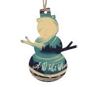 Not All Who Wander Are Lost 1 impresión 6 piezas decoración colgante de árbol de Navidad, campana, árbol de madera, muñeco de nieve, formas para decoración de Navidad