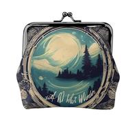 Not All Who Wander Are Lost 1 - Monedero con estampado práctico para mujer (11,5 x 10,5 cm) exquisito, Negro -, Talla única
