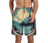 Not All Who Wander are Lost 1 - Pantalones cortos de playa para hombre, ligeros, acogedores, para verano, salidas informales, vacaciones, blanco, M