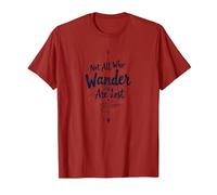 Not All Who Wander Are Lost - Cita de Viaje inspiradora Camiseta, Hombre, Arándano, XL