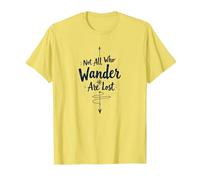 Not All Who Wander Are Lost - Cita de Viaje inspiradora Camiseta, Hombre, Limón, L