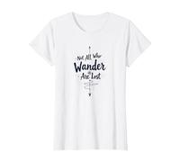 Not All Who Wander Are Lost - Cita de Viaje inspiradora Camiseta, Mujer, Blanco, XXL