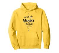 Not All Who Wander Are Lost - Cita de Viaje inspiradora Sudadera con Capucha, Unisex para Adultos, Limón, XL