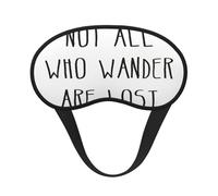 Not All Who Wander are Lost - Máscara de ojos lavable para adultos, para dormir, bloquear, siesta, viajes, camping, descanso nocturno