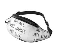 Not All Who Wander are Lost - Riñonera ligera para hombre y mujer, accesorio de viaje para senderismo, ciclismo, correr