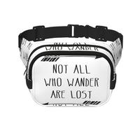 Not All Who Wander are Lost - Riñonera unisex de moda, elegantes para entrenamientos, correr, viajar y senderismo, Black, Talla única