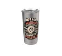 Not All Who Wander Are Lost Some Just Looking For Fossils Vaso térmico de acero inoxidable de doble pared