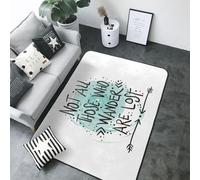 Not All Who Wander are Lost1 - Alfombra de área para decoración de sala de estar, alfombra antideslizante y lavable, 80 x 58 pulgadas, alfombra de interior para decoración de dormitorio y sala de