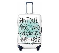 Not All Who Wander Are Lost1 - Fundas protectoras elásticas para equipaje de 45,7 a 81,3 cm, Black, M