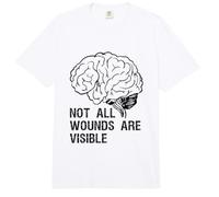 Not All Wounds Are Visible Mental Health Salud Mental Comfort Colors Adult Heavyweight T-Shirt