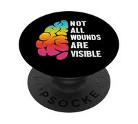 Not All Wounds Are Visible Mental Health Salud Mental PopSockets PopGrip Adhesivo