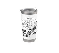 Not All Wounds Are Visible Mental Health Salud Mental Vaso térmico de acero inoxidable de doble pared