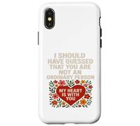 Not an Ordinary Love Bold Heart Statement - Camiseta de regalo. Carcasa para iPhone X/XS