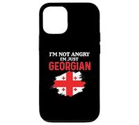 Not Angry Just Georgian | Cáucaso | Bandera patriótica de Georgia Carcasa para iPhone 12/12 Pro