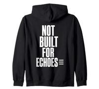 Not Built FOR Echoes Tipografía Minimalista Declaración Sudadera con Capucha