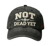 Not Dead Yet Embroidered Baseball Cap - Dark Humor Vintage Cotton Hat