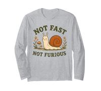 Not Fast Not Furious Funny Snail Vintage Retro Manga Larga