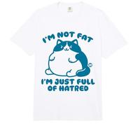 Not Fat Full Hatred Cat Comfort Colors Adult Heavyweight T-Shirt